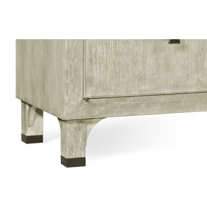 Greyed Oak Three-Door Buffet
