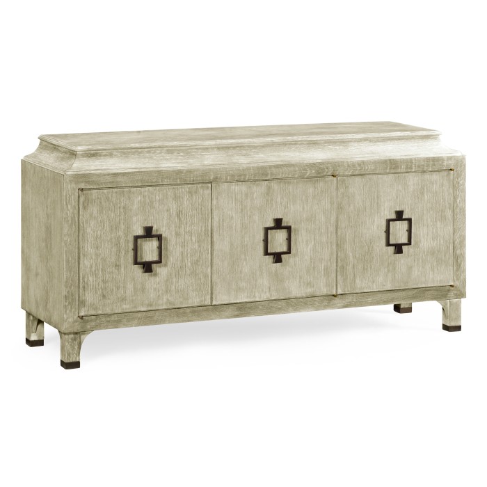 Greyed Oak Three-Door Buffet