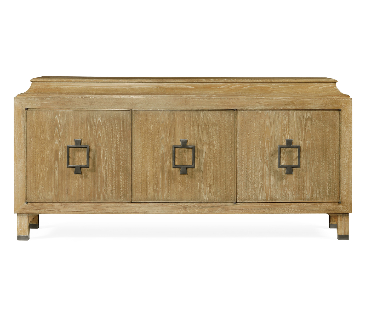 Three-door buffet in limed chestnut