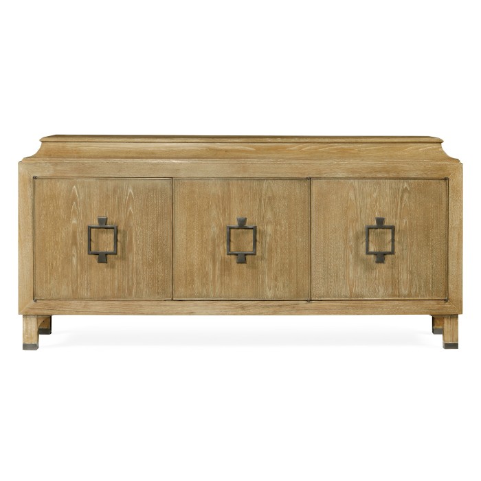 Three-door buffet in limed chestnut