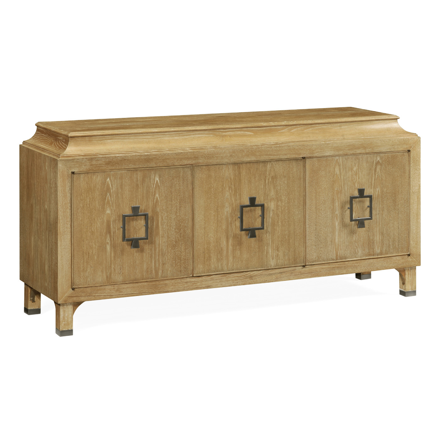 Three-door buffet in limed chestnut