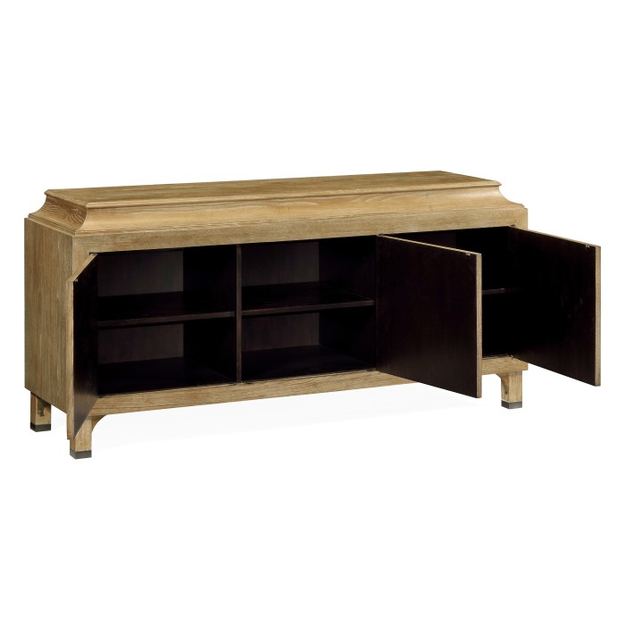 Three-door buffet in limed chestnut