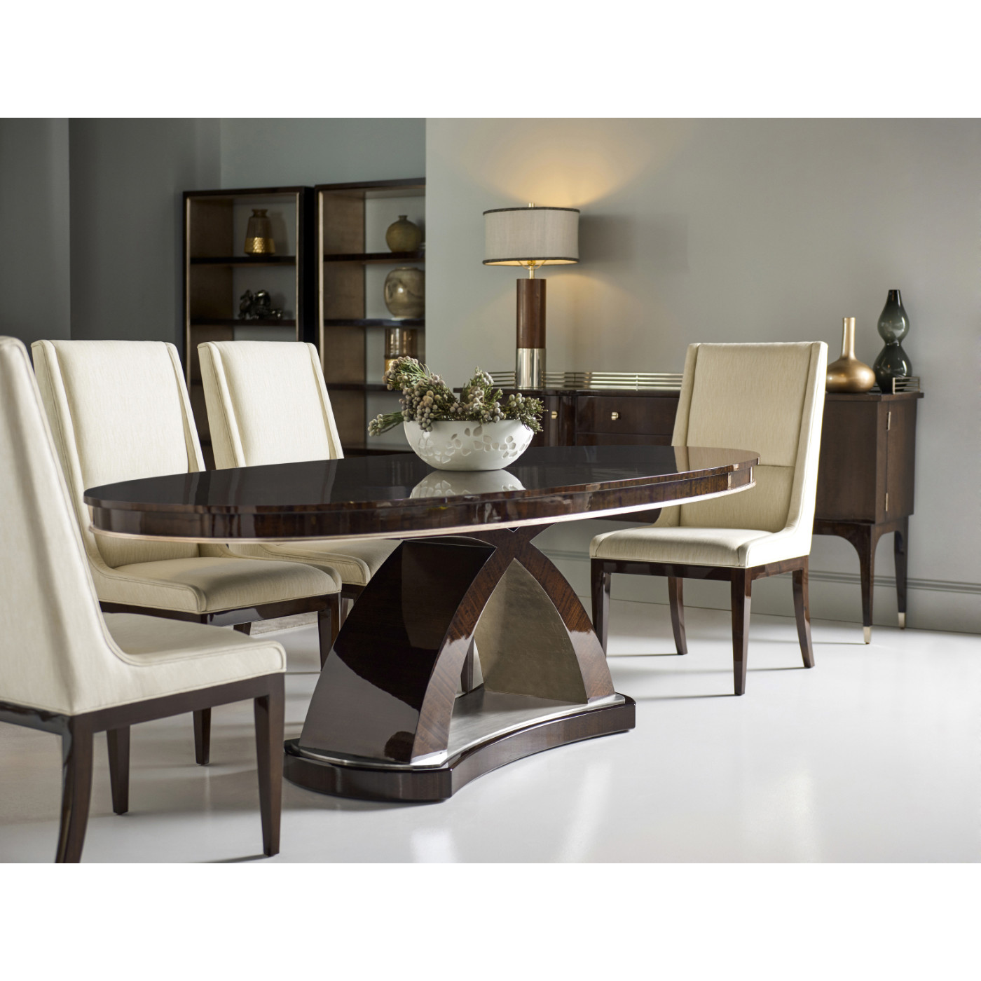 Black Eucalyptus Oval Dining Table 95