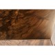 Square side table in Tropical walnut crotch with brass base