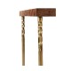 Square side table in Tropical walnut crotch with brass base
