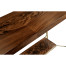 Console table in Tropical walnut crotch with brass base