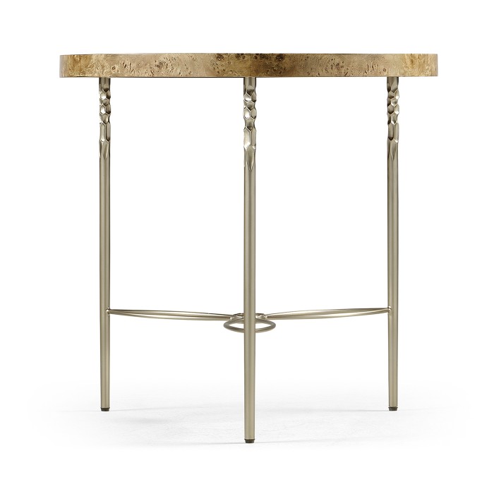Fulgurite Golden Amber Round Side Table