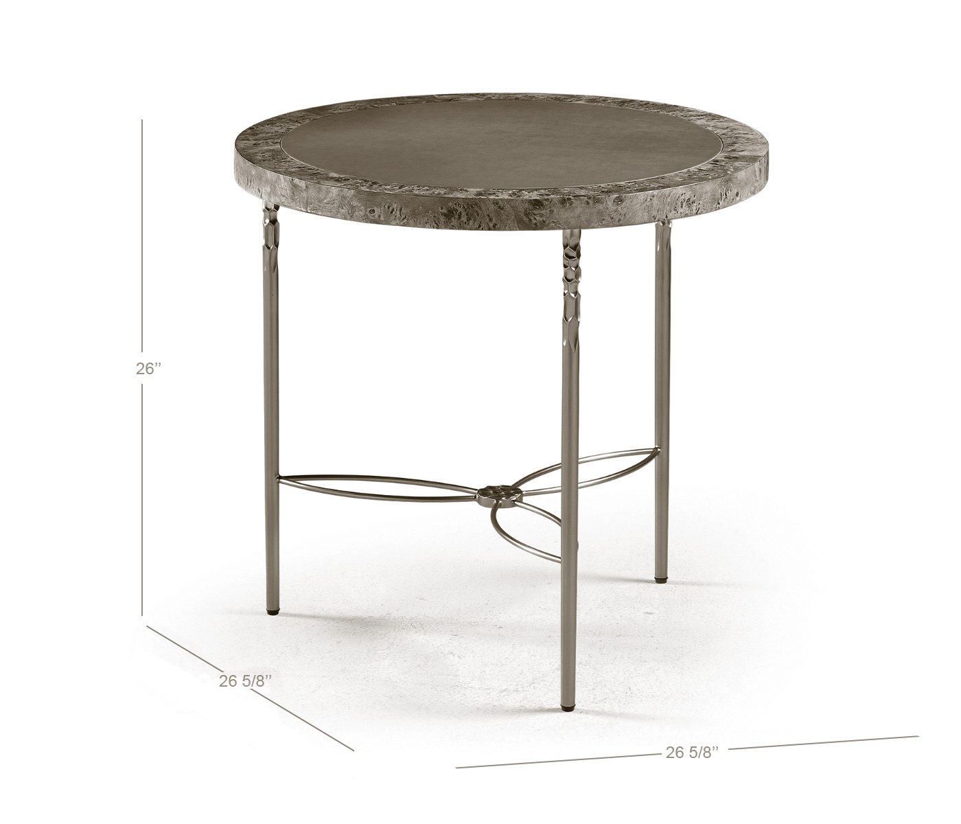 Fulgurite Golden Amber Round Side Table