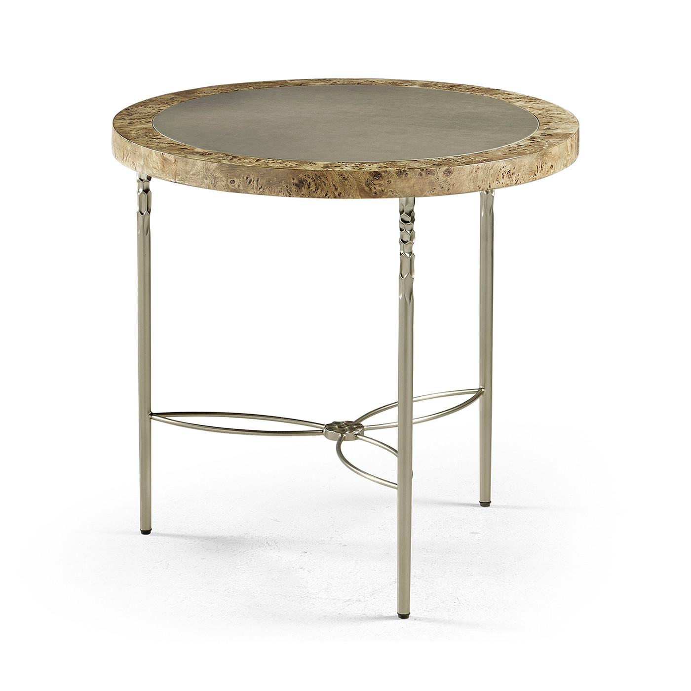 Fulgurite Golden Amber Round Side Table