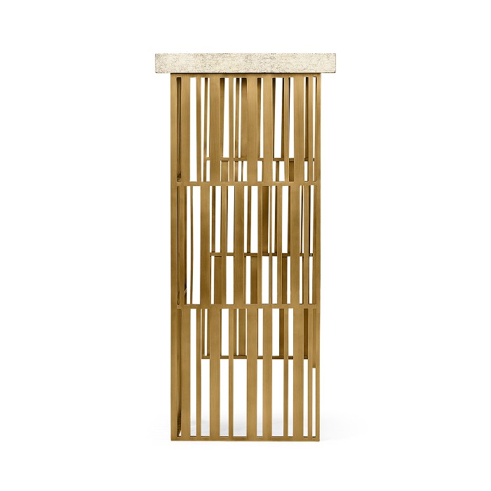 Rectangular Timberwolf Eggshell Console Table
