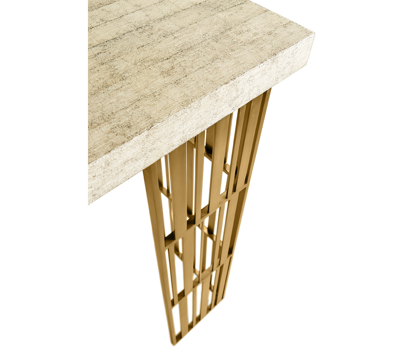 Rectangular Timberwolf Eggshell Console Table
