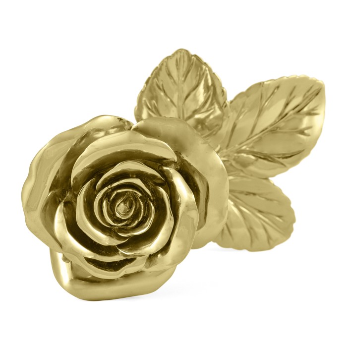 Polished Brass Blooming Rose