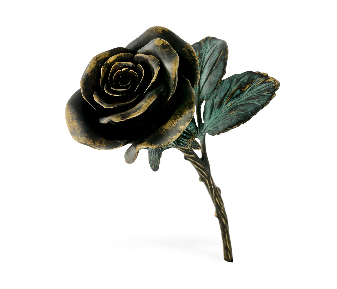 Antique Dark Bronze Blooming Rose