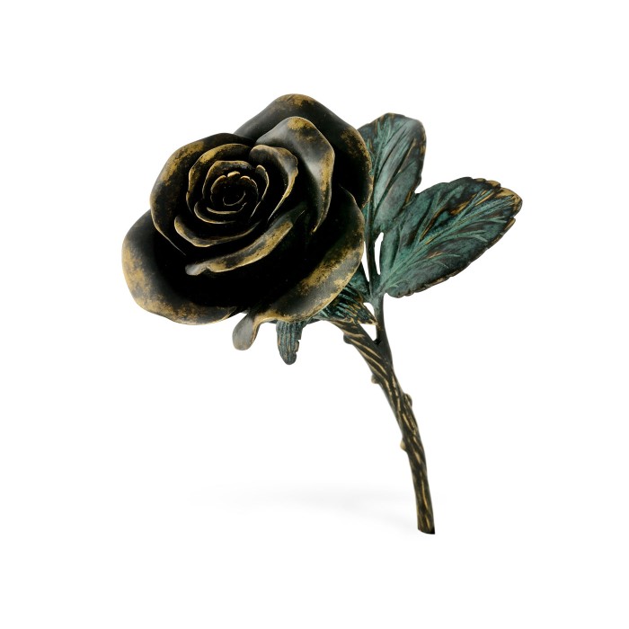 Antique Dark Bronze Blooming Rose