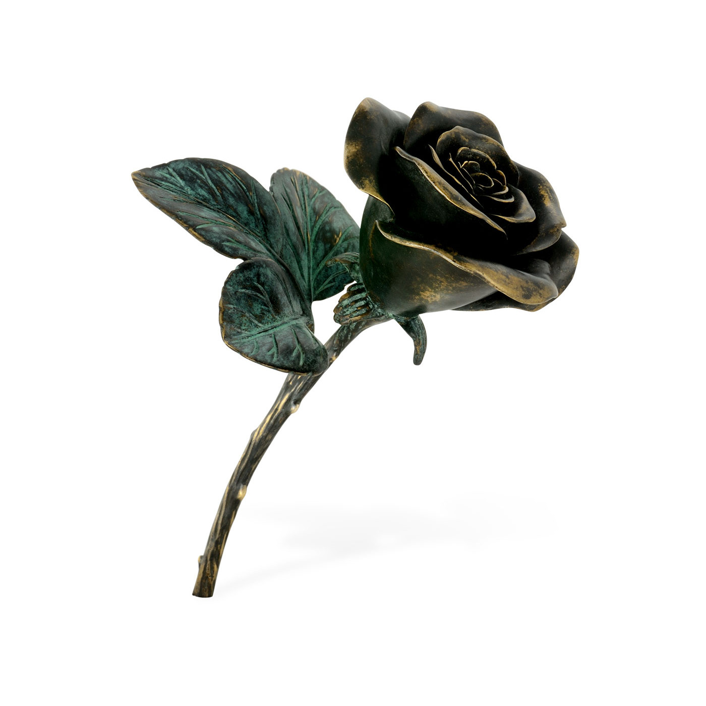 Antique Dark Bronze Blooming Rose