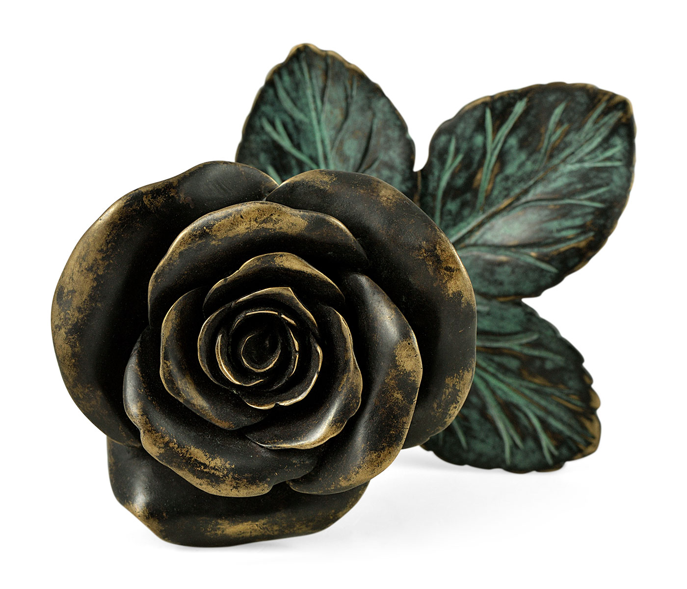 Antique Dark Bronze Blooming Rose