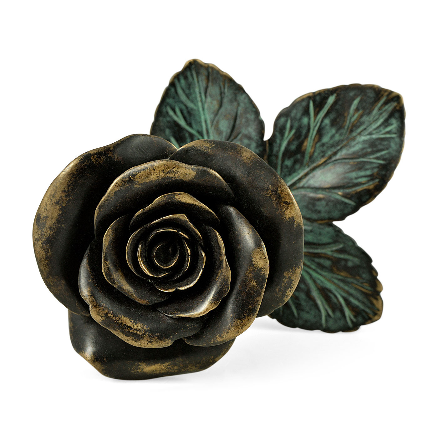 Antique Dark Bronze Blooming Rose