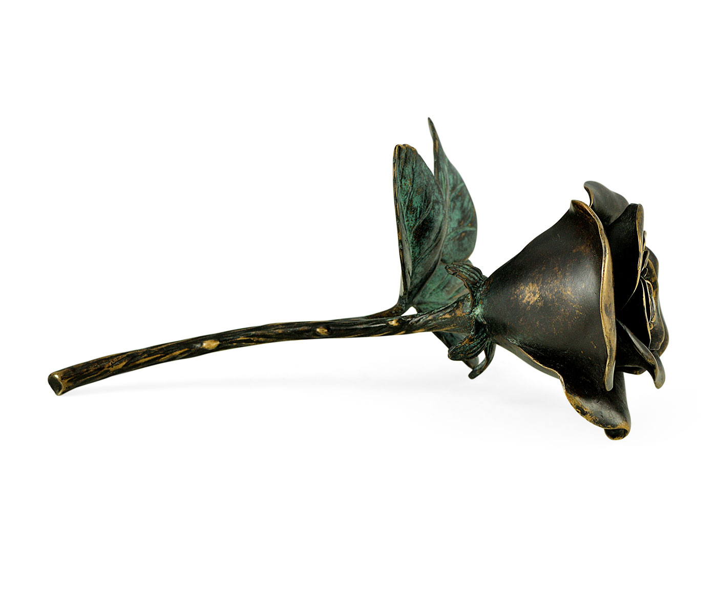 Antique Dark Bronze Blooming Rose