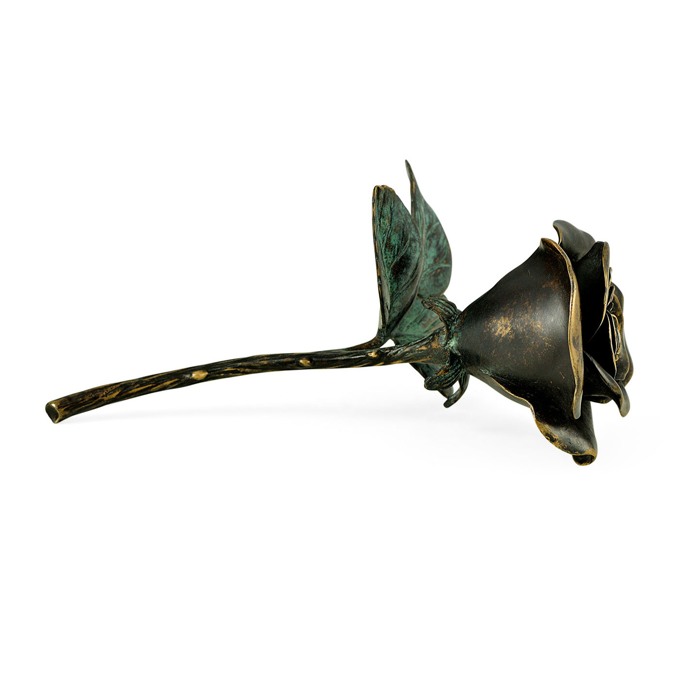 Antique Dark Bronze Blooming Rose