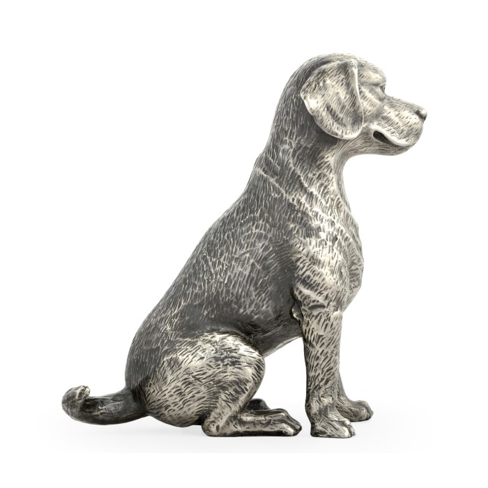 Antique White Brass Beagle Dog