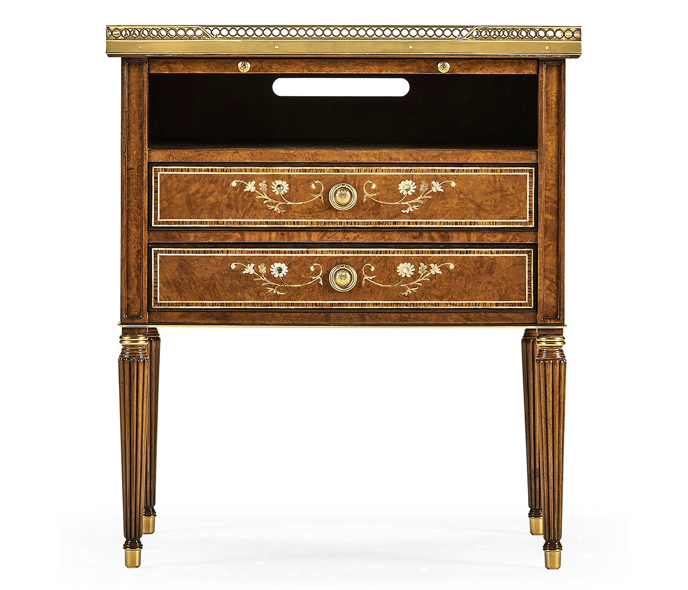 Burl & Mother of Pearl Nightstand