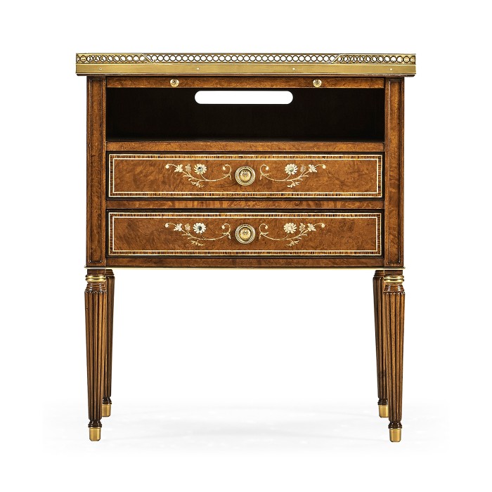 Burl & Mother of Pearl Nightstand
