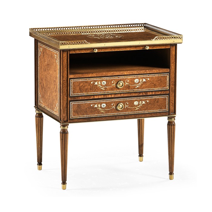 Burl & Mother of Pearl Nightstand