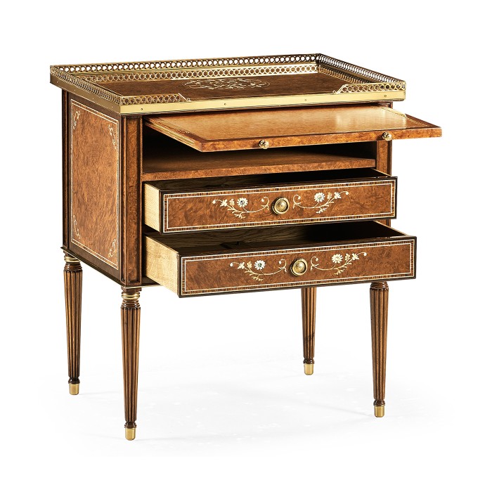 Burl & Mother of Pearl Nightstand