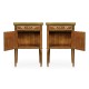Pair of Burl & Mother of Pearl Bedside Cabinets