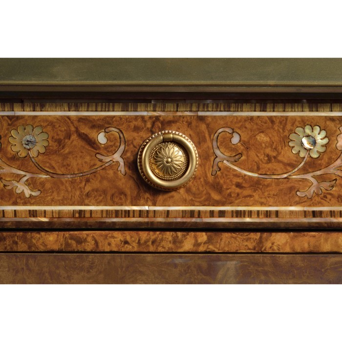Pair of Burl & Mother of Pearl Bedside Cabinets