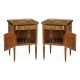 Pair of Burl & Mother of Pearl Bedside Cabinets