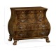 Brown mahogany bombe chest