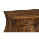 Brown mahogany bombe chest
