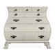 Grey mahogany bombe chest