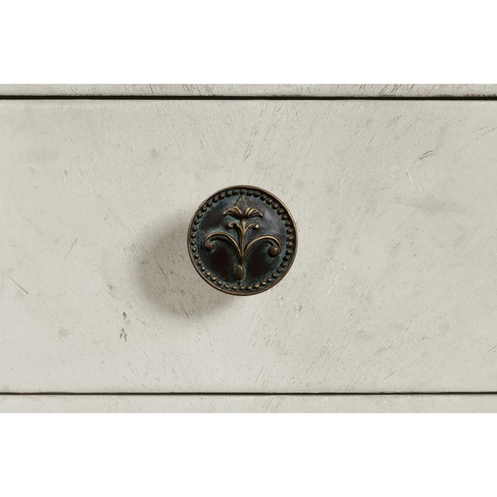 Grey mahogany bombe chest