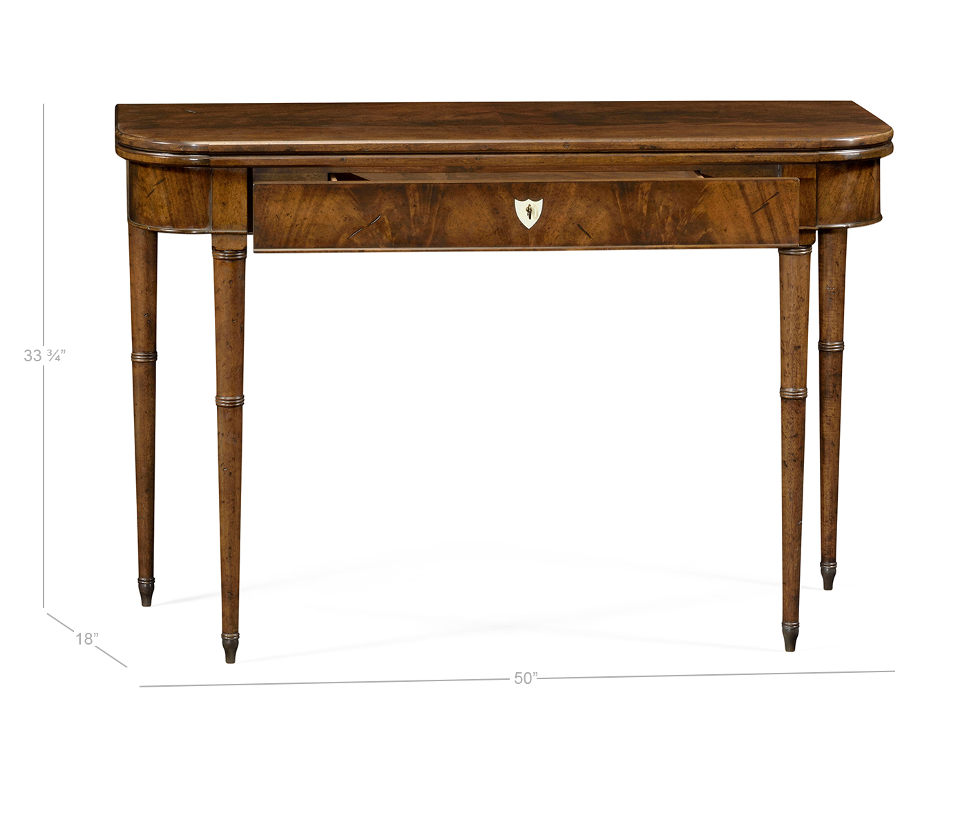 Brown mahogany lift top console table