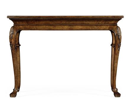 Brown mahogany retangular console table