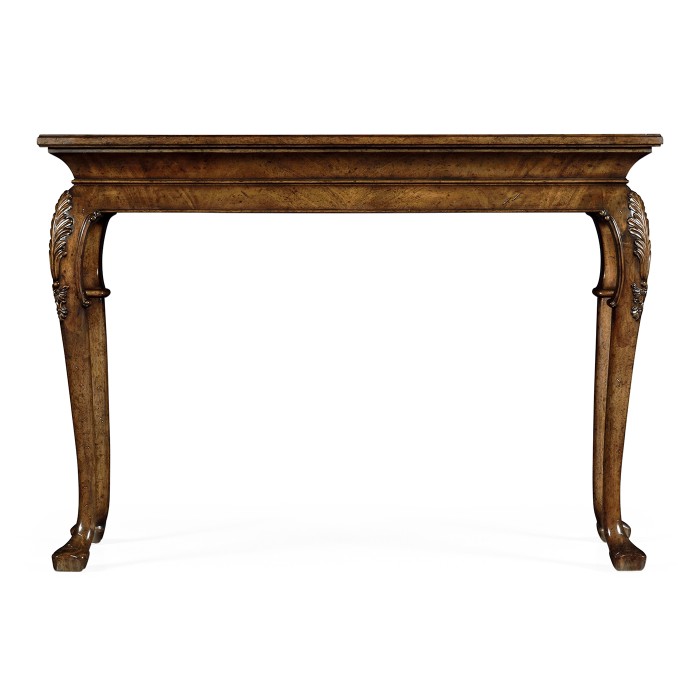 Brown mahogany retangular console table