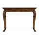 Brown mahogany retangular console table
