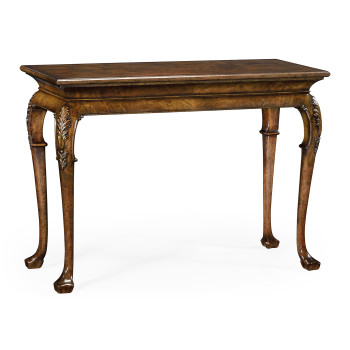 Brown mahogany retangular console table