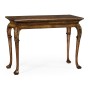 Brown mahogany retangular console table