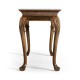 Brown Mahogany Buffet Table with Marble Top