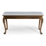 Brown Mahogany Buffet Table with Marble Top