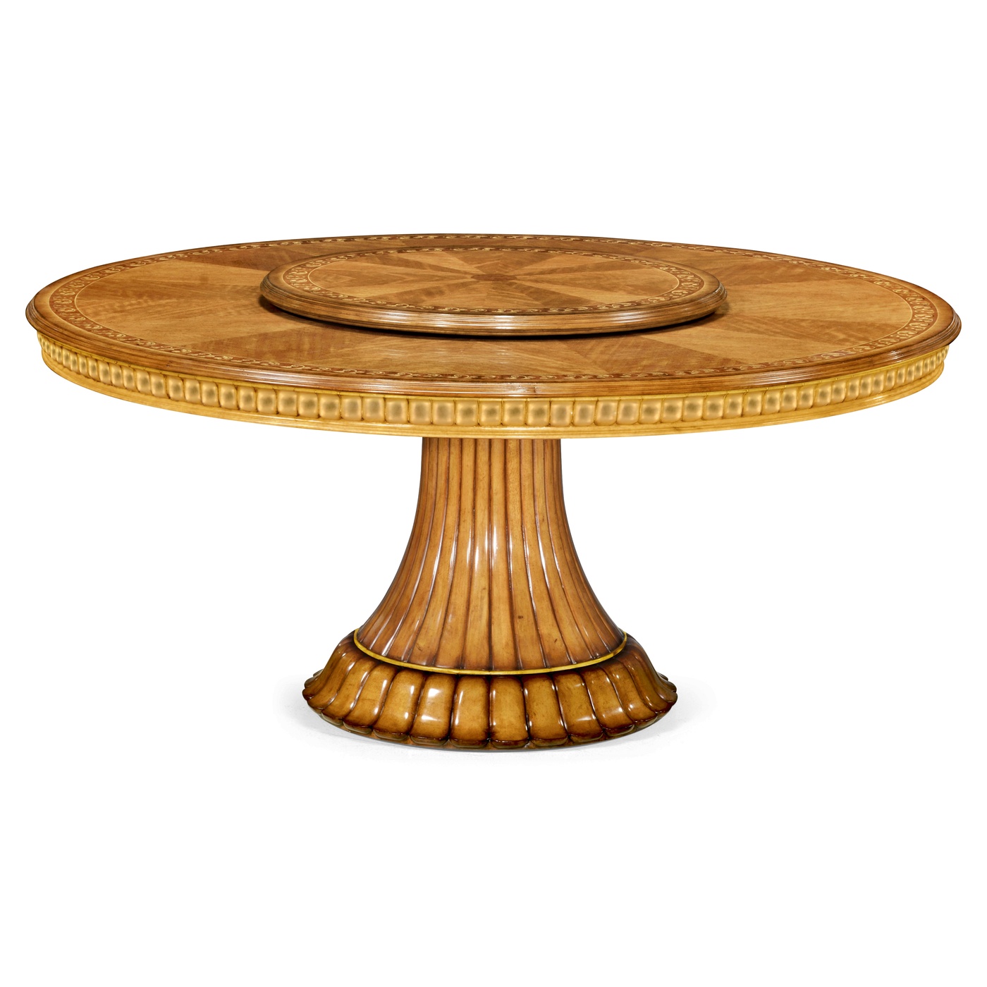 Gilded Round Dining Table with Lazy Susan 71