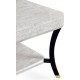Square White Smoke Eggshell Inlay Coffee Table