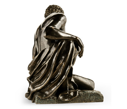 Antique Dark Bronze Greek Statue
