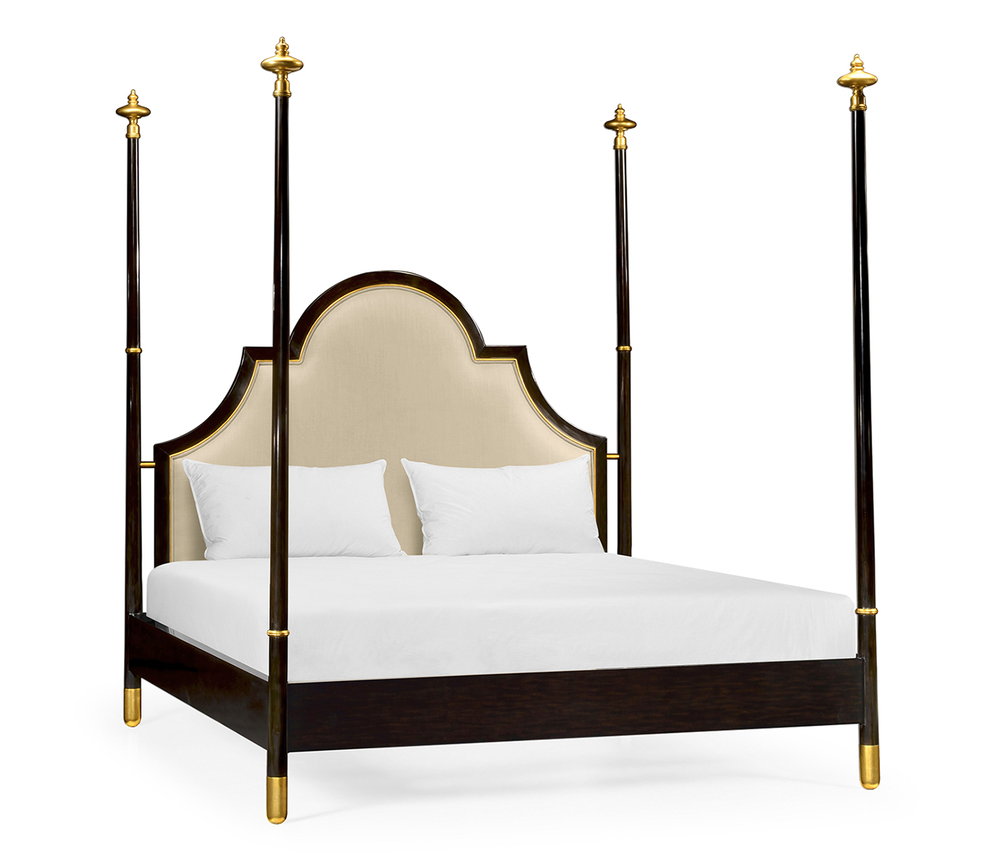 Four Poster Ebonised & Gilded Cali King Bed