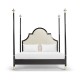 Four Poster Ebonised & Silver-Leaf UK King Bed