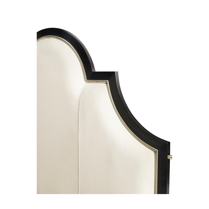 Four Poster Ebonised & Silver-Leaf UK King Bed