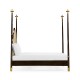 Four Poster Ebonised & Gilded UK Queen Bed